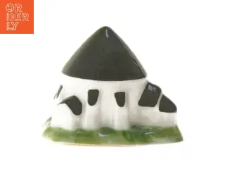 Lille porcelænsdekoration Østerlars rundkirke fra Johgus (str. 6,5 cm)