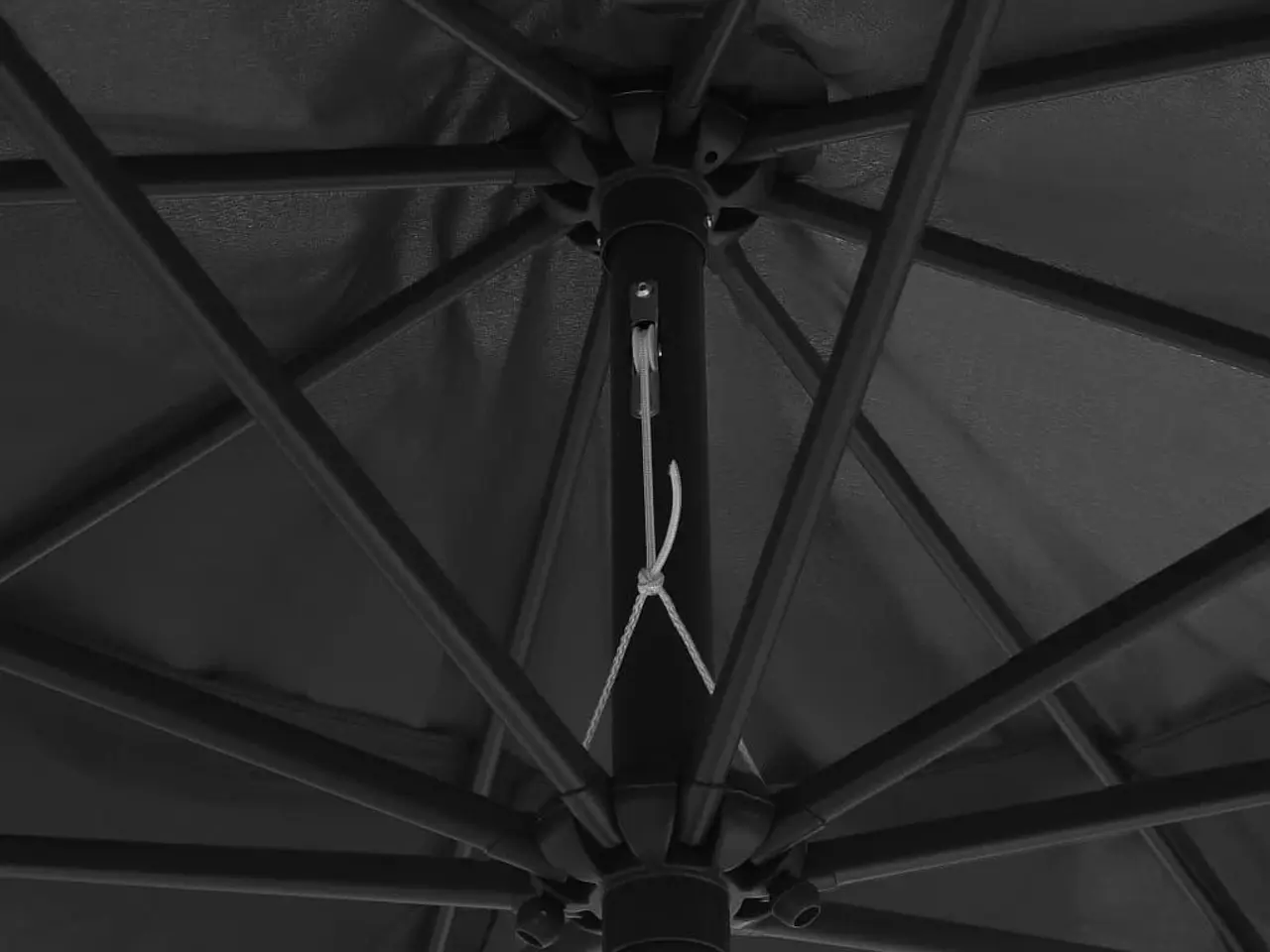 Billede 2 - Parasol 390 cm metalstang antracitgrå