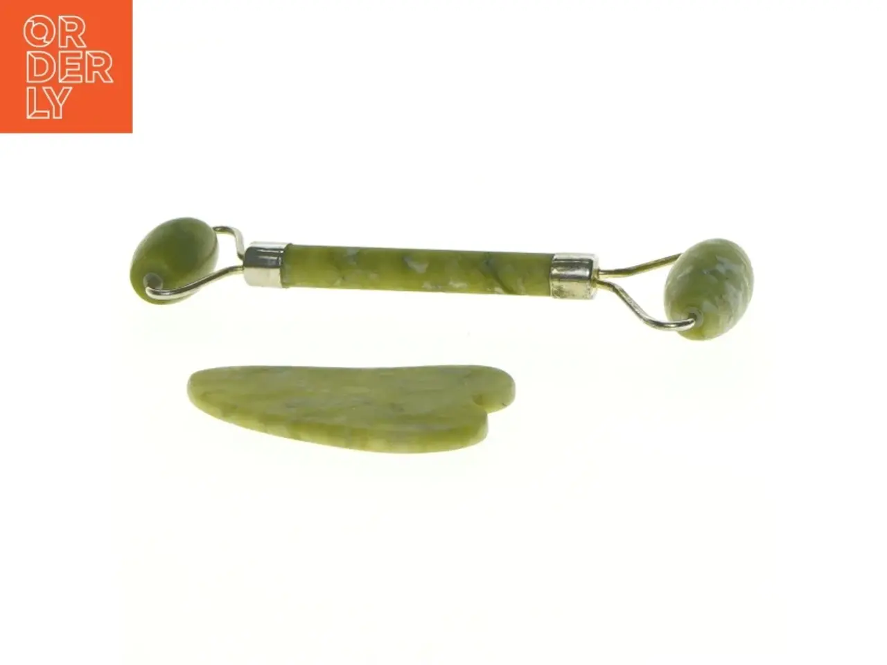 Billede 1 - Jade roller og gua sha sæt (str. 7 x 4 cm og 14 x 6 cm)