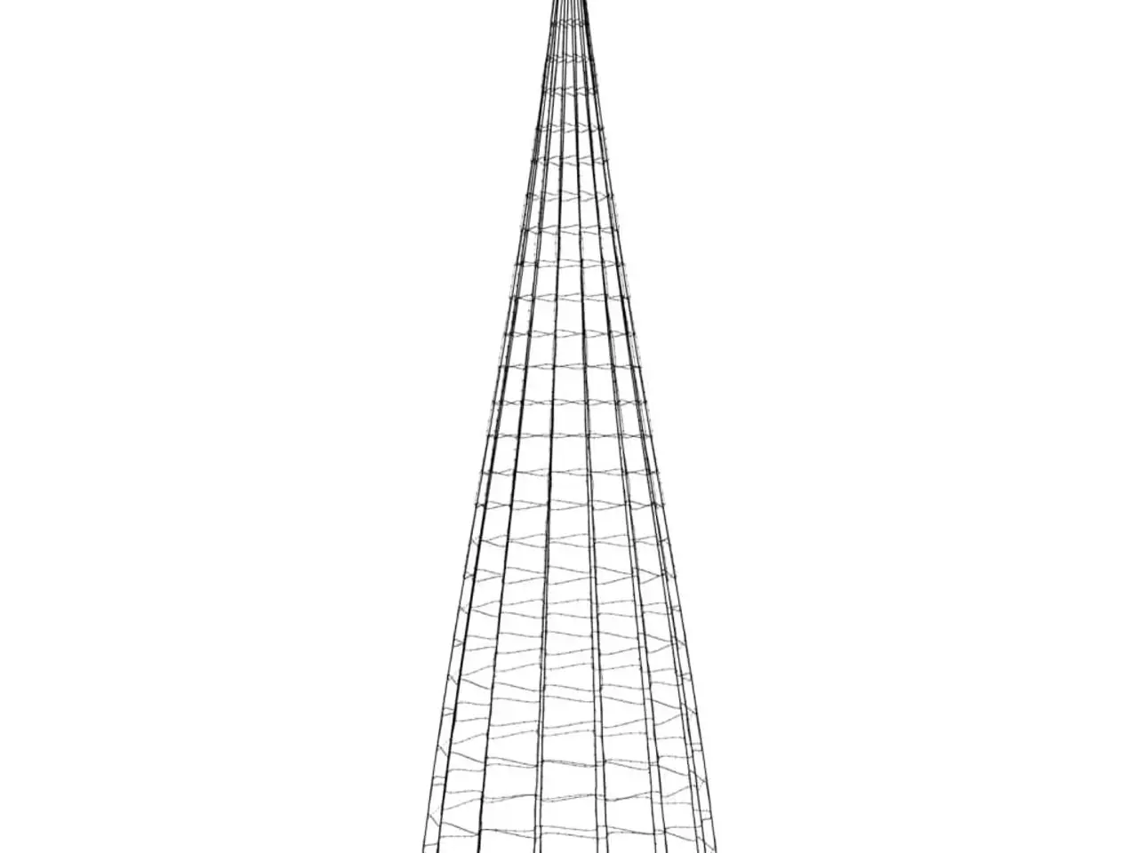 Billede 5 - LED-juletræ til flagstang - 3000 LED, 800 cm, varm hvid