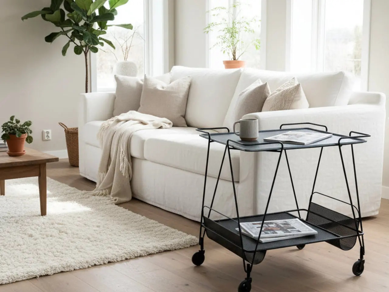 Billede 2 - GUBI Matégot Trolley – Blå/Sort