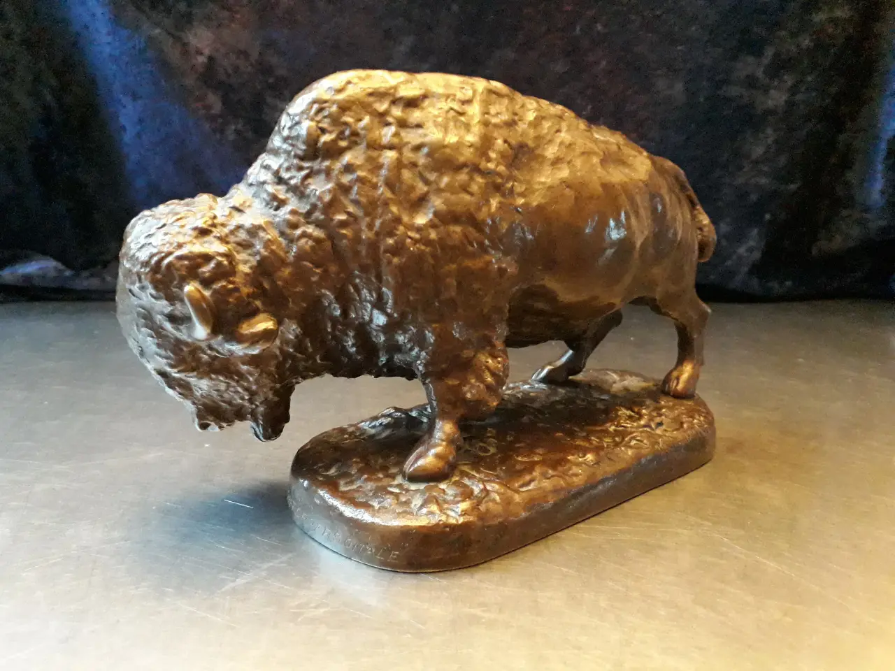 Billede 2 - Metal Bison Figur