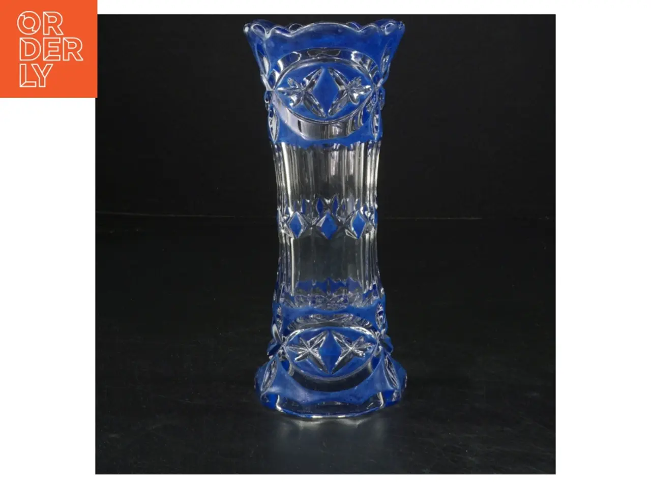 Billede 1 - Dekorativ vase i glas (str. 18x7,5 cm)