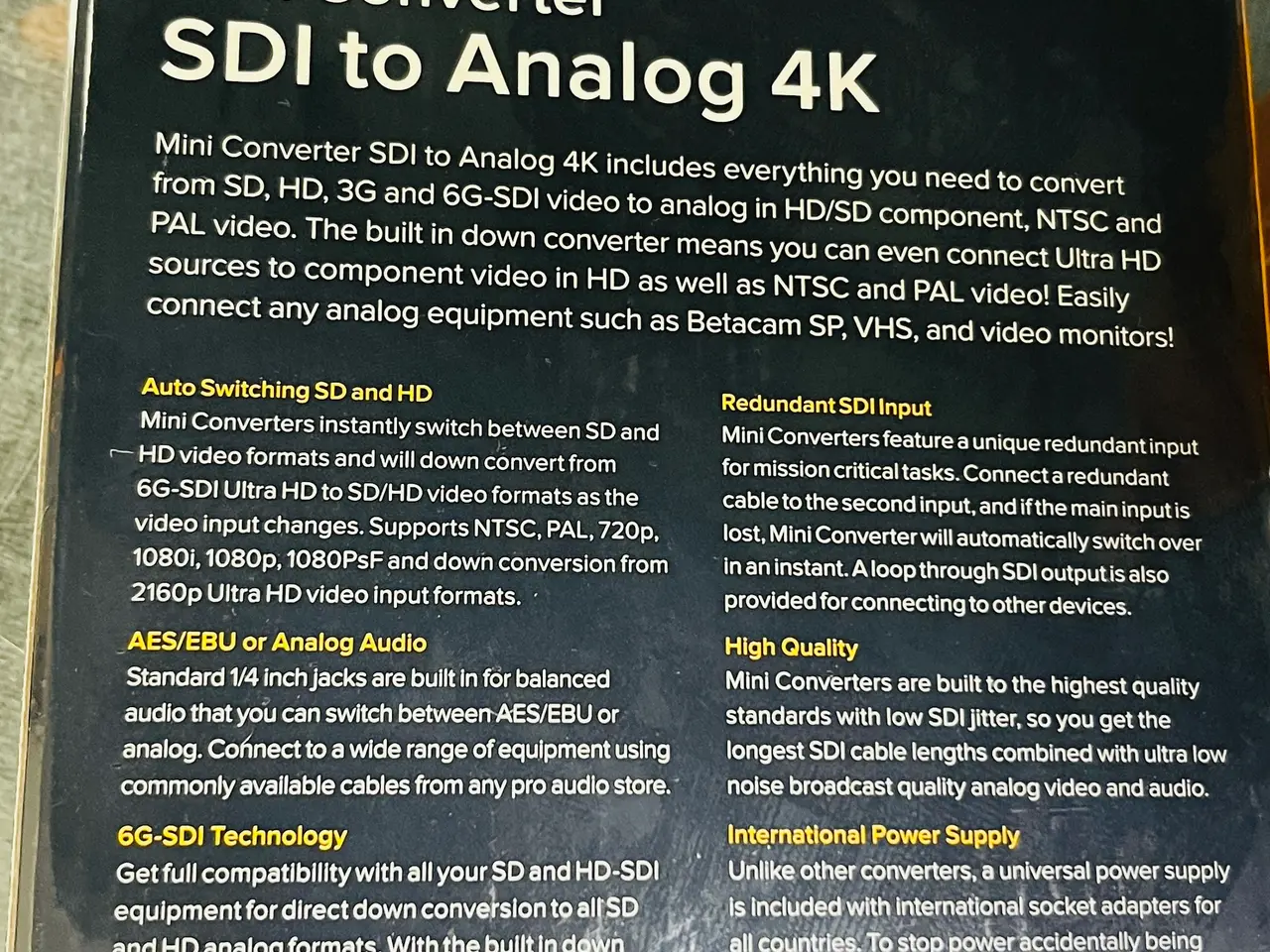 Billede 3 - 4 stk Mini Converter SDI to Analog BLACKMAGIC