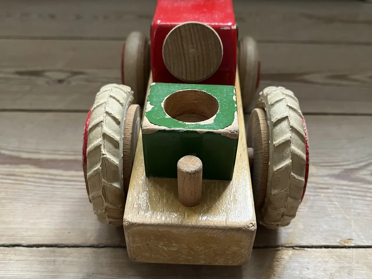 Billede 4 - Træ traktor med patina