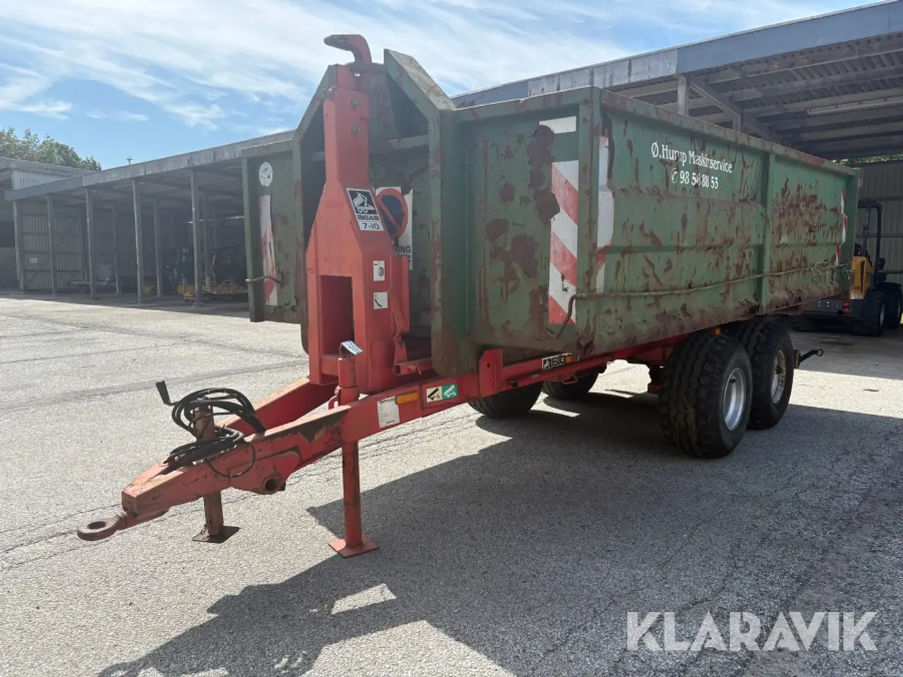 Billede 1 - Kroghejsevogn med container Vaxlar VV 7-10