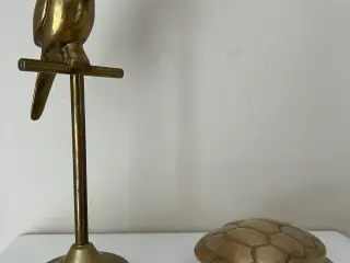 Smuk gammel messing figur 