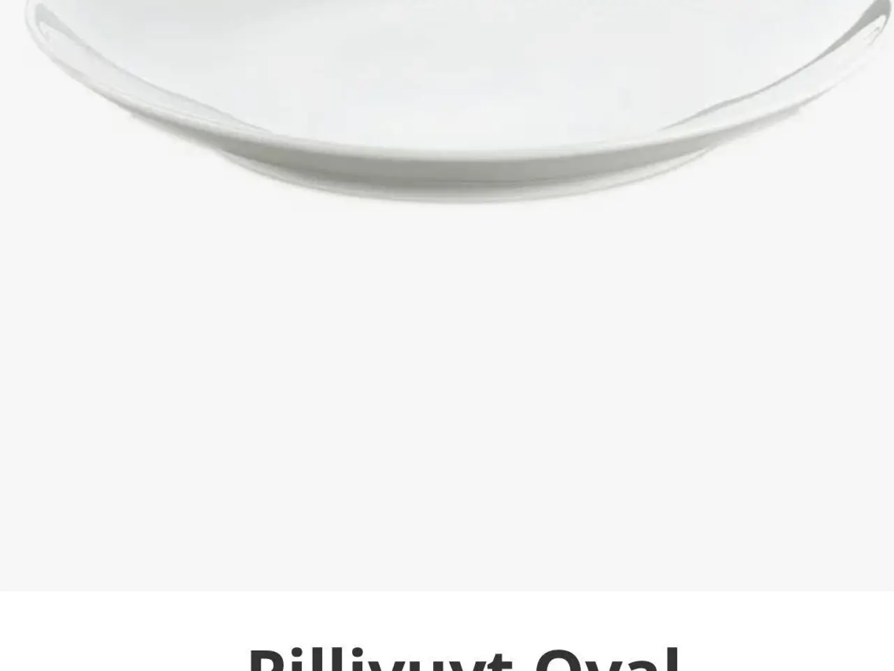 Billede 1 - PILLIVUYT Steak-tallerken, Oval Stor 29,5X25,5 cm