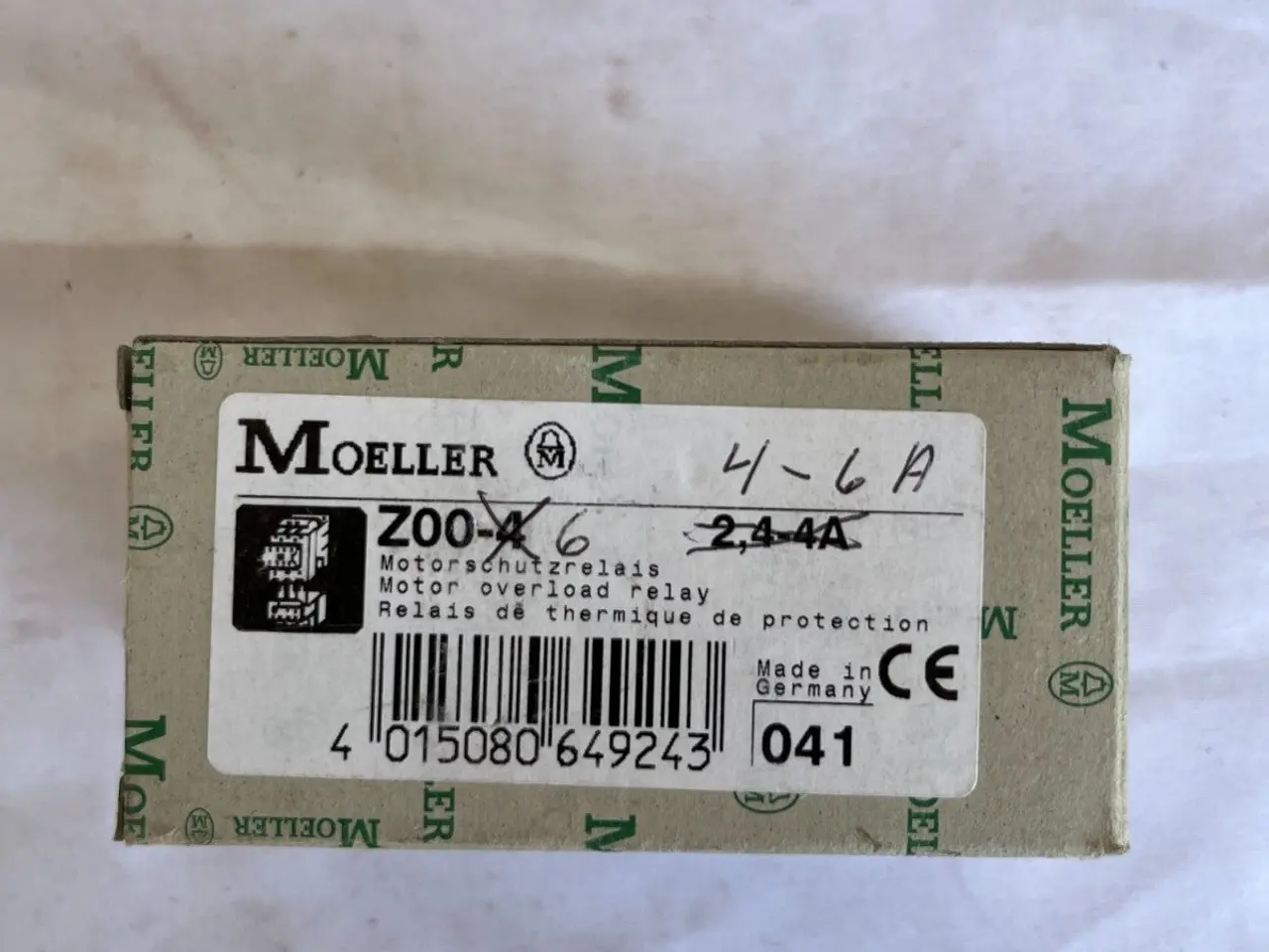 Billede 3 - Moeller Z00-6 Motor Overload relæ 4-6A ny