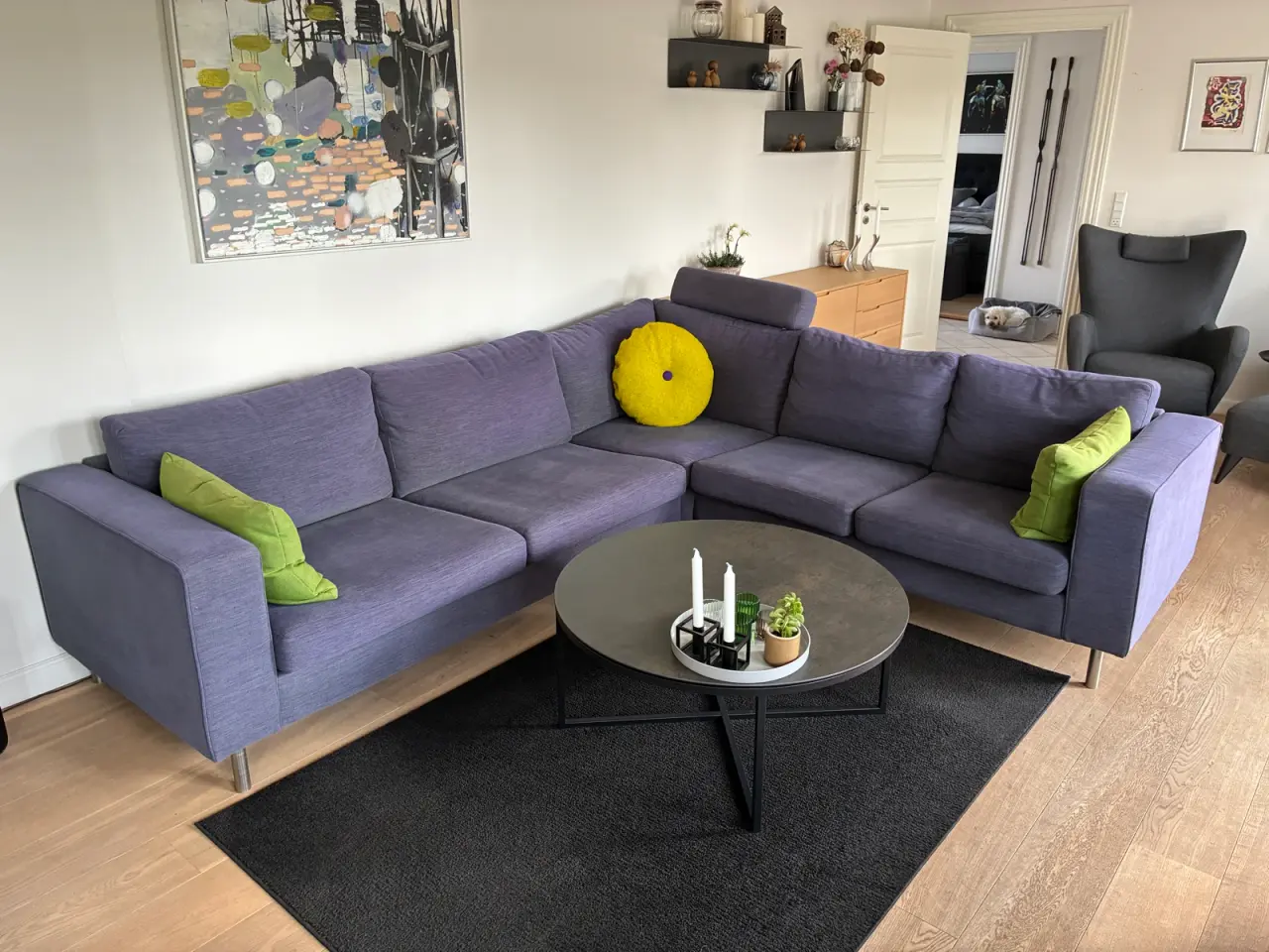 Billede 4 - Hjørnesofa i gråt stof