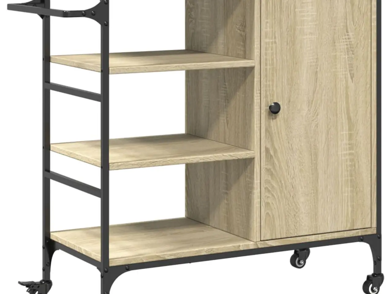 Billede 2 - Køkkenvogn 87,5x38,5x84,5 cm konstrueret træ sonoma-eg