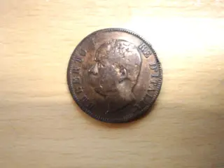 1893 Italiensk Kobbermønt 10 Centesimi