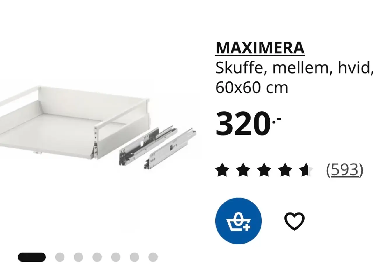 Billede 1 - Ny IKEA Maximera skuffe + skuffefront