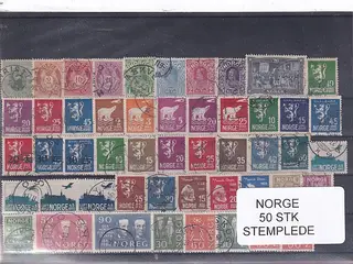 Norge Samling - 50 Stk. - Stemplet