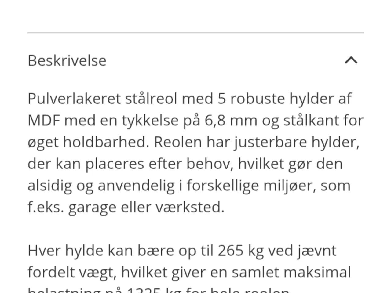 Billede 4 - Stålreol 180x90x45 cm - antracit