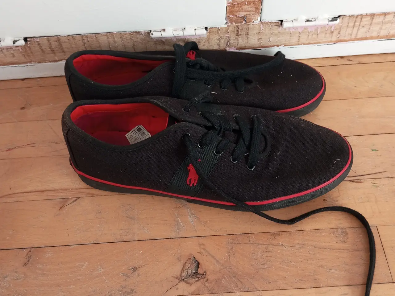 Billede 2 - Ralph Lauren sorte canvas herre sko str. 44