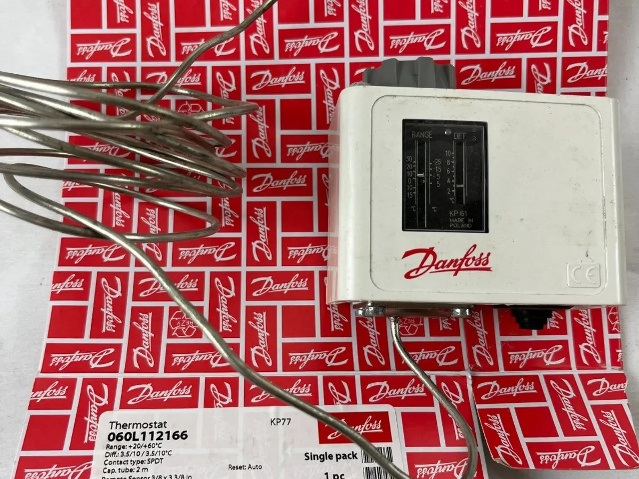 Billede 2 - Danfoss KP77 Thermostat 060L112166 Capillary