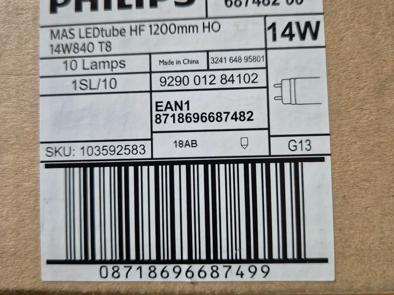 Billede 1 - LED LYSRØR H8 1200MM FARVE 840
