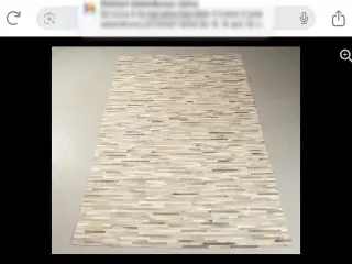 Tæppe læder patchwork