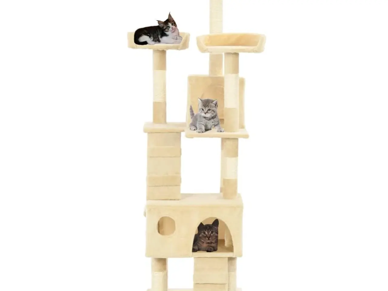 Billede 2 - Kradsetræ til katte med sisal - 170 cm, beige