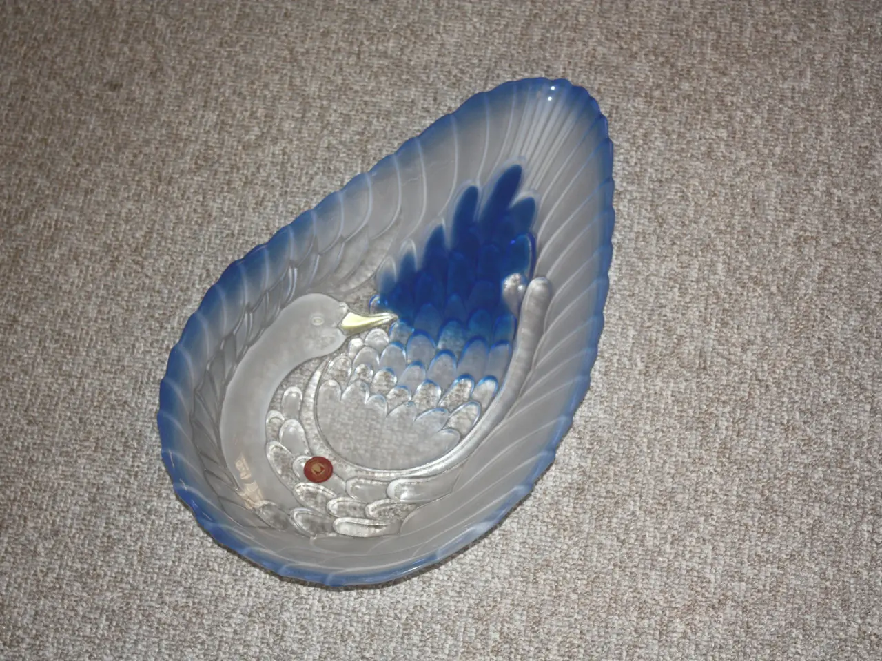 Billede 1 - Tysk fad fra Walther glas L.: 43 cm B.: 26 cm