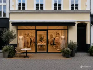 Lav leje pr. måned de første 6 måneder - 56 kvm. butik & 47 kvm. lager m.m. på gågaden i Odense