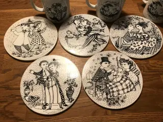 Bjørn Wiinblad platter og krus sælges 