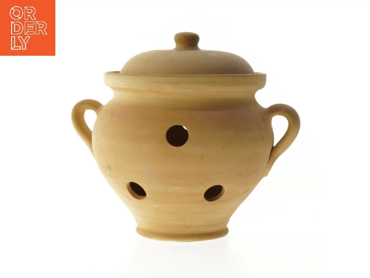 Billede 1 - Terracotta krukke med låg (str. 13 cm)