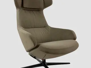 Arper Aston Club Loungestol – Gråbrun/Sort Stel