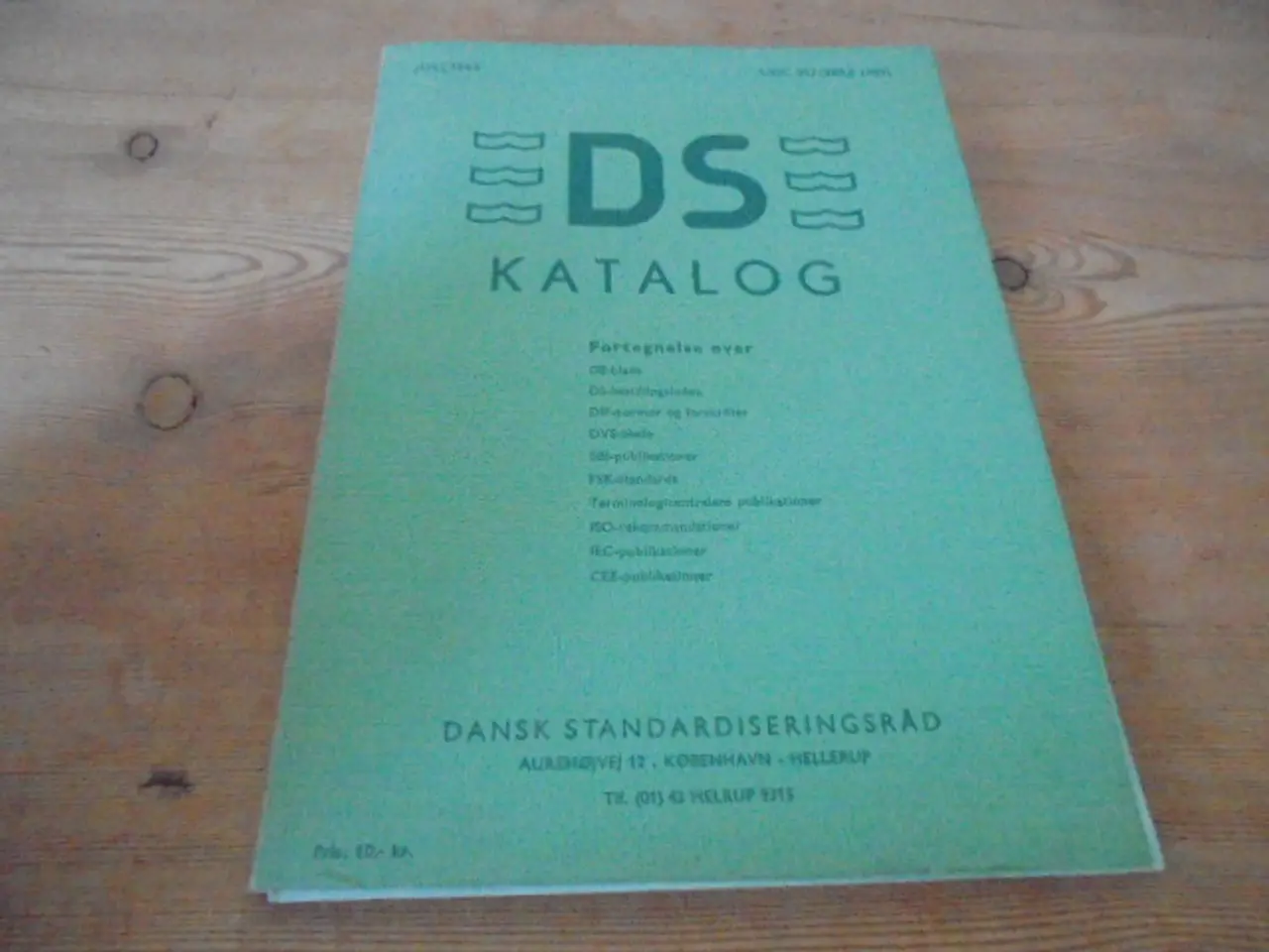 Billede 1 - DS katalog – Dansk Standardiseringsråd 1965