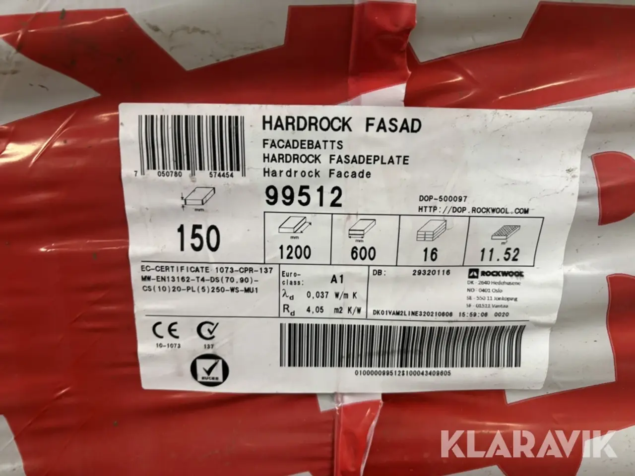 Billede 3 - Rockwool 150mmFacadebats 80,6 m2