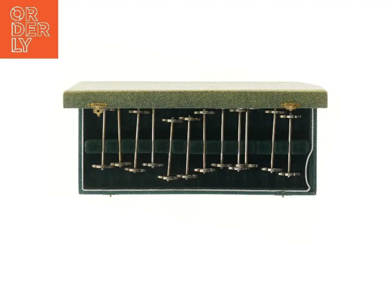 Billede 3 - 12 stk. Pletsølv franske 1930'er knivholdere (str. 33x13 cm)