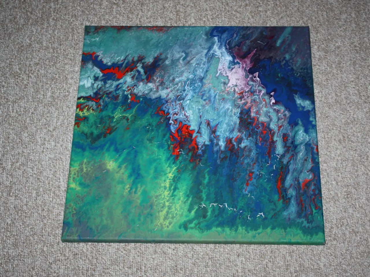 Billede 2 - Abstrakt maleri 50 cm x 50 cm stk.pris - 75 kr.
