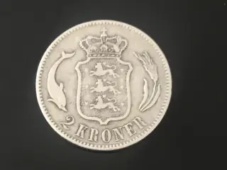 2 krone sølvmønt 1875