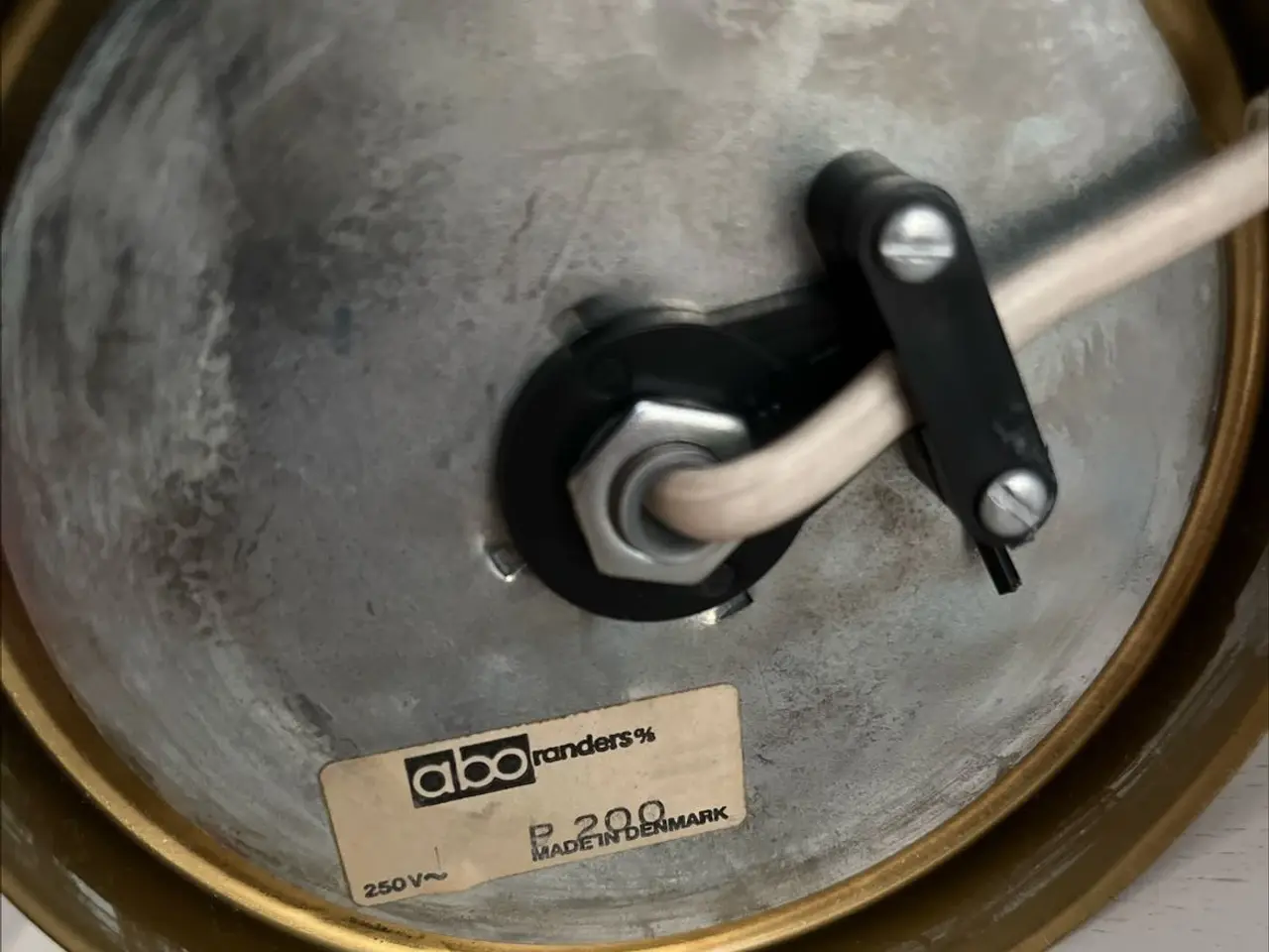 Billede 3 - ABO Randers messing/glas bordlampe