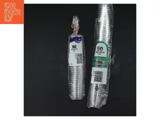2 Pakker med 2 x 50 plast snaps glas fra Duni