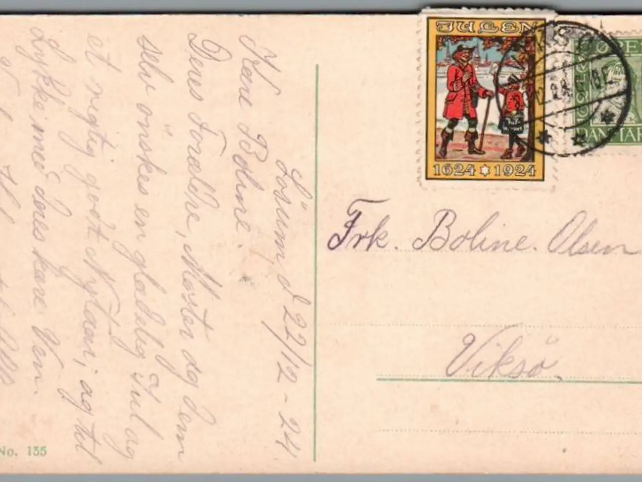 Billede 1 - Julemærke 1924 på Postkort