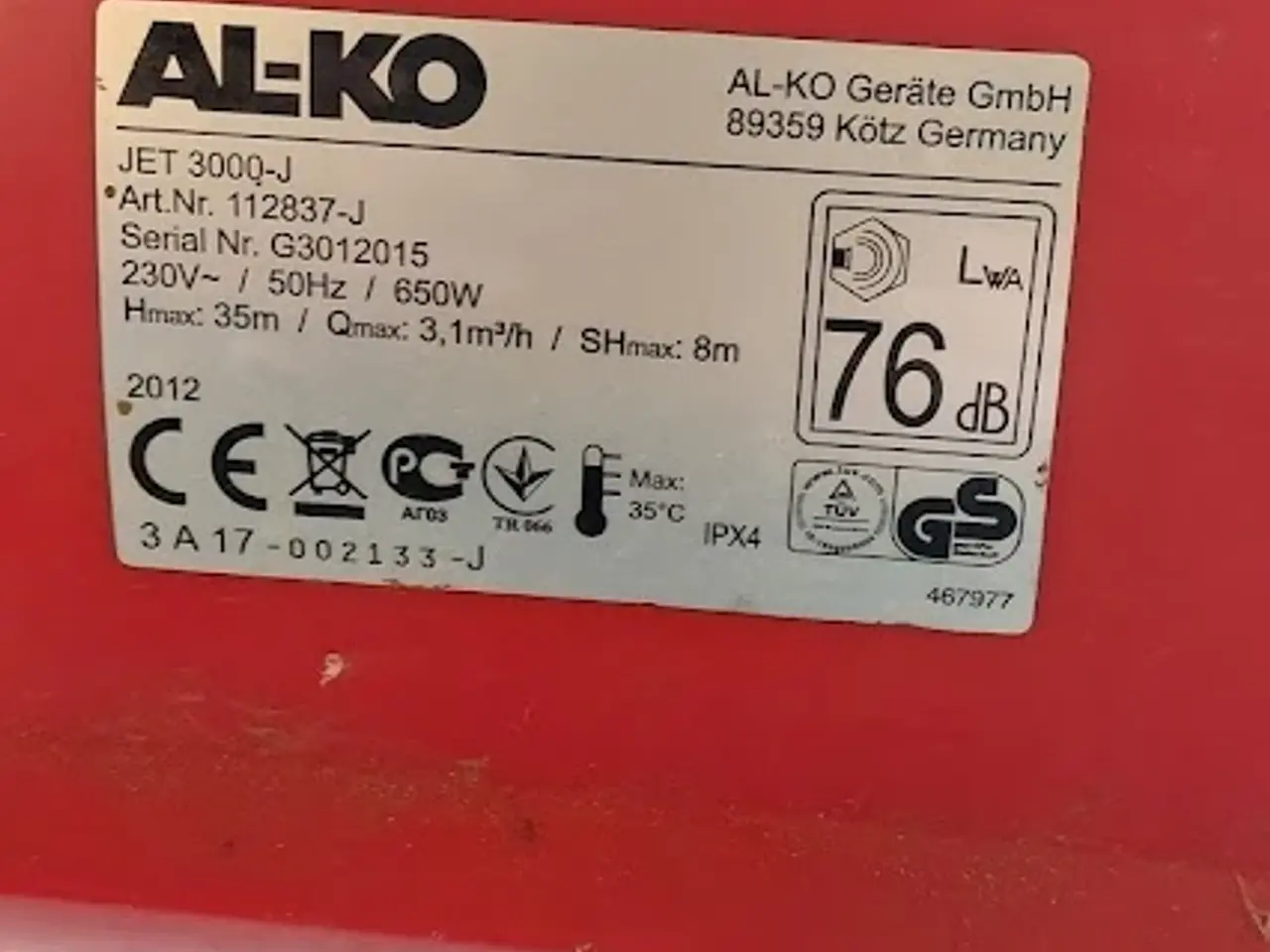Billede 3 - Alko vandpumpe 