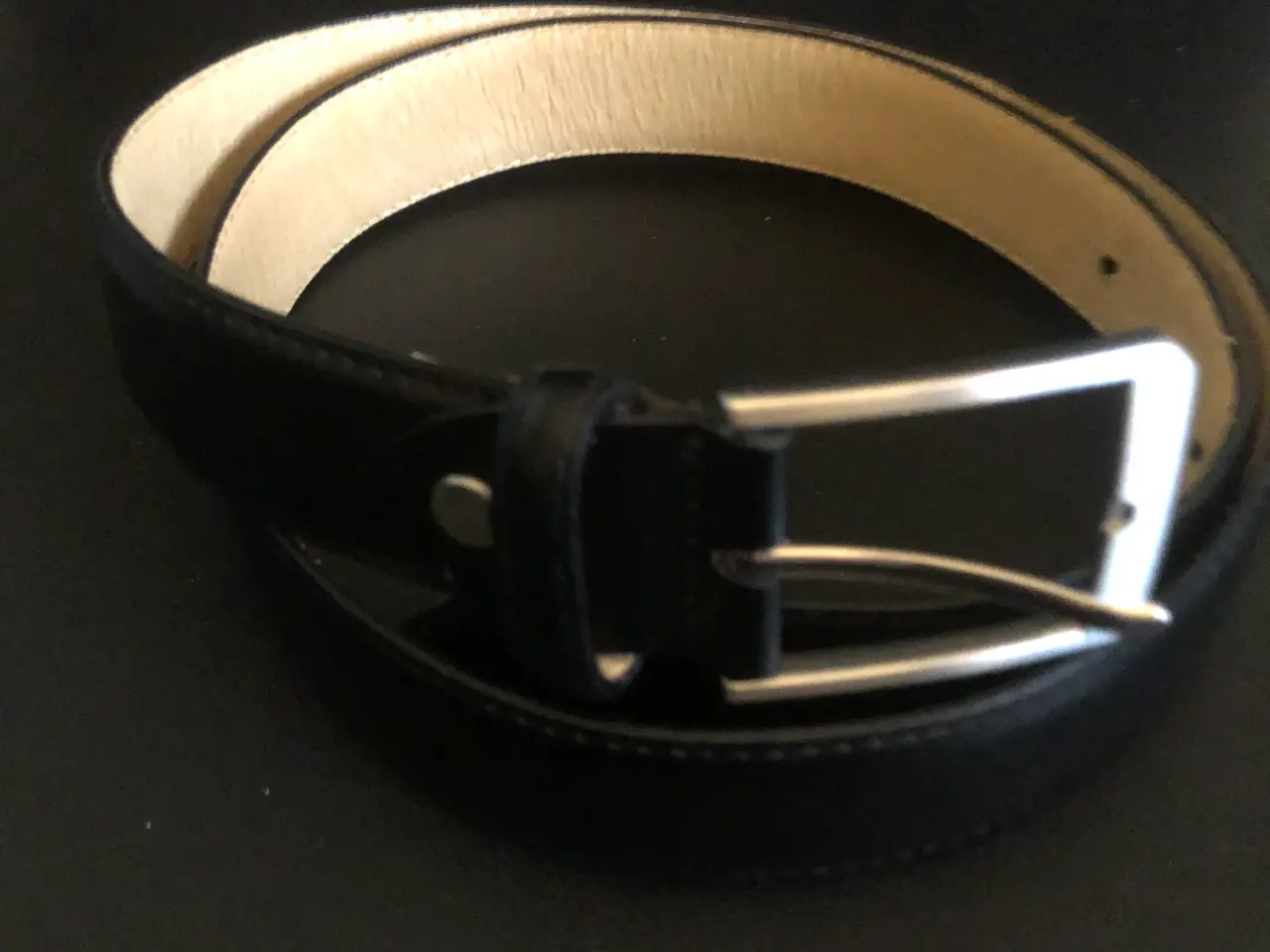 Billede 1 - Sort bælte i læder