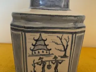 L. Hjorh - Keramik krukke m/låg
