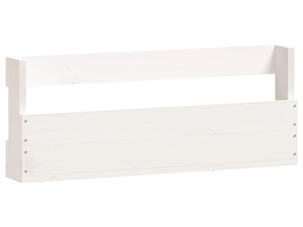 Billede 5 - Væghængte skohylder 2 stk. 59x9x23 cm massivt fyrretræ Hvid
