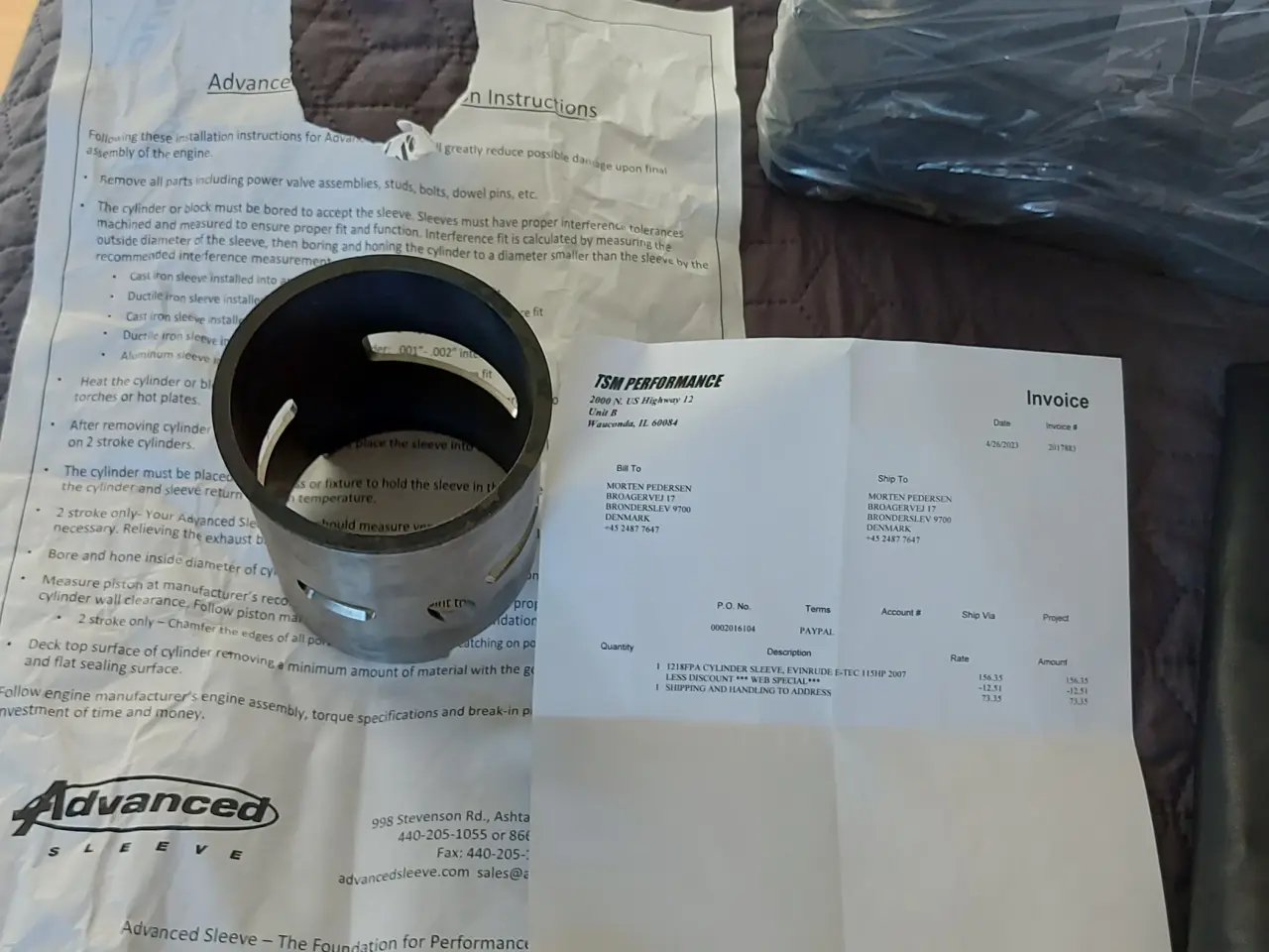 Billede 1 - Evinrude e-tec sleeve cylinder 