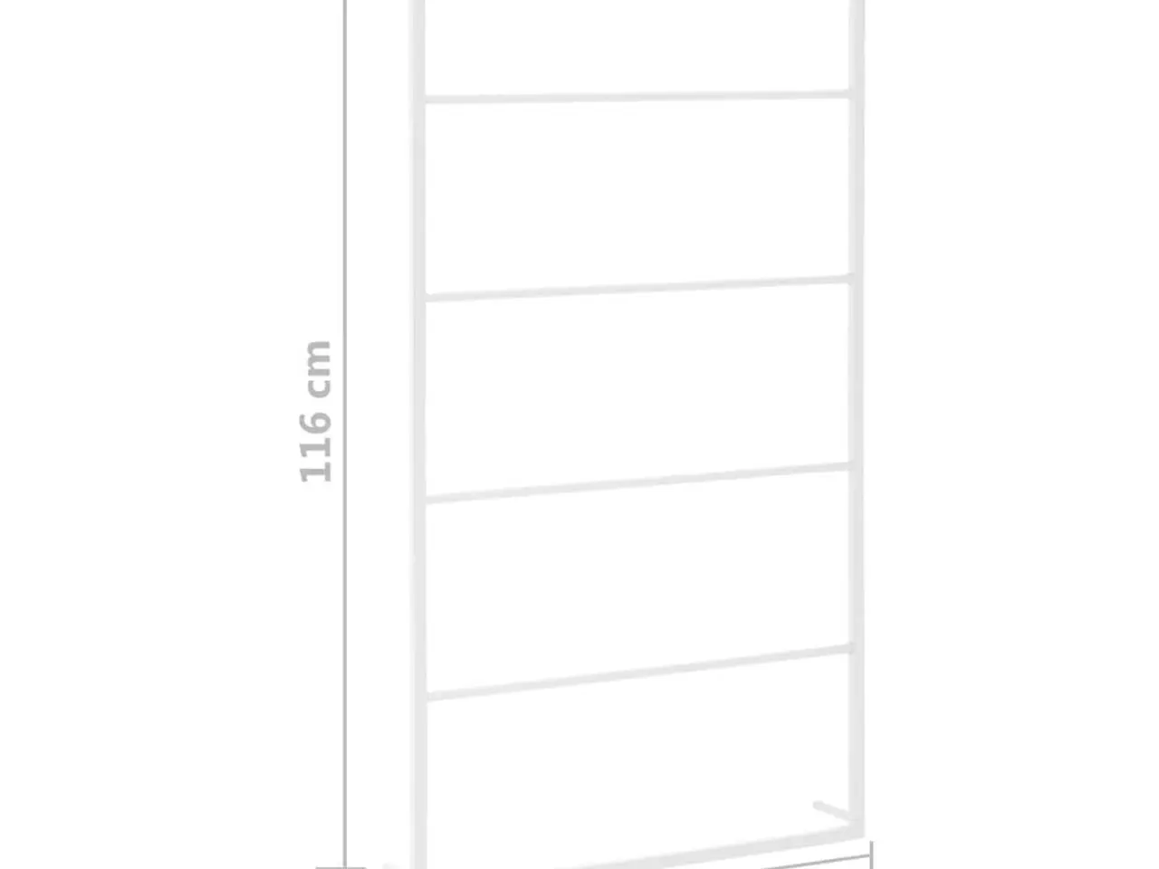 Billede 6 - Håndklædestativ til væg - hvid, 60 x 10 x 116 cm