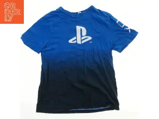 Blå T-shirt med logo fra H&M (str. 158)