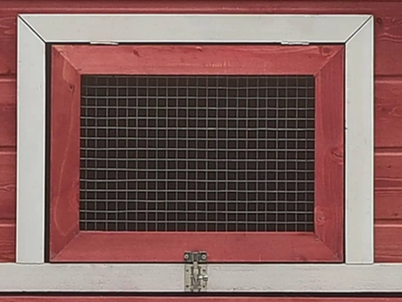 Billede 2 - Kaninbur i træ 310 × 70 × 87 cm - rød/hvid, 2 etager