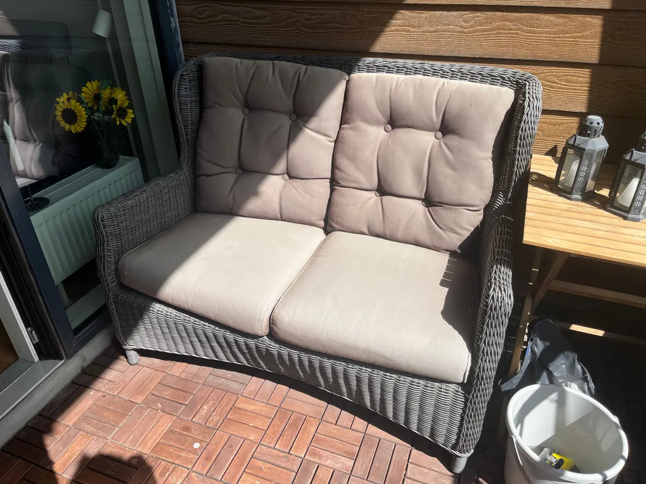 Billede 1 - Havesofa i flet