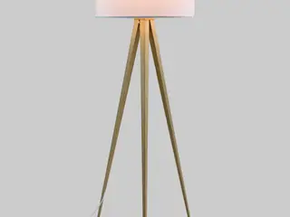 Zuiver Tripod Gulvlampe – Hvid/Eg Stel