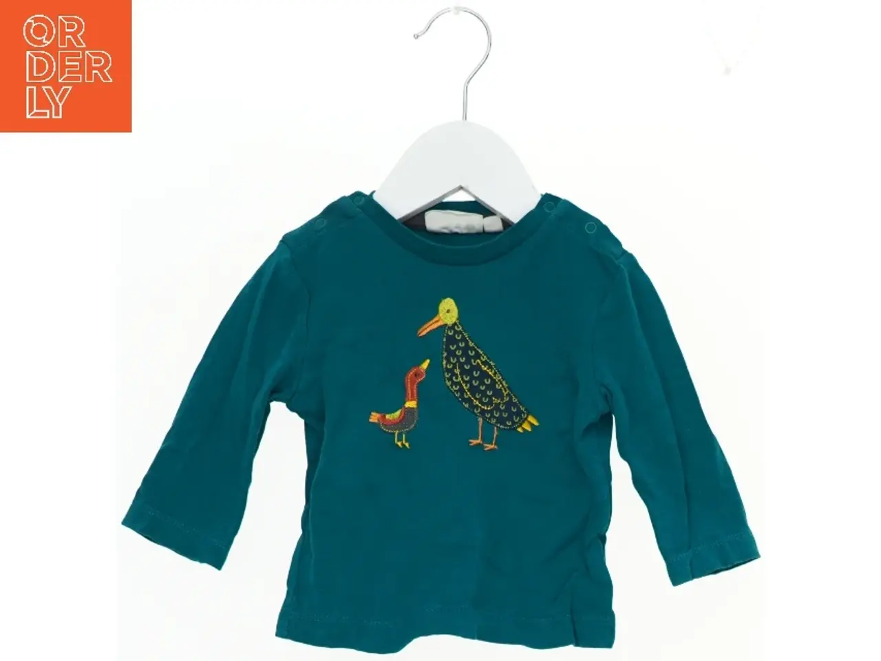 Billede 1 - Langærmet bluse med fuglemotiv fra Sense Organic (str. 68)