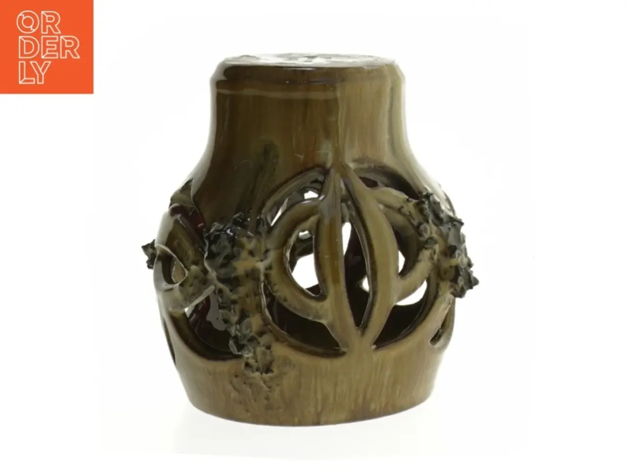 Billede 2 - Keramik lava vase med organisk design (str. 11 x 15 cm)
