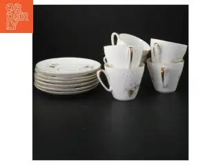 Porcelæn tekopper og underkopper fra Edelstein